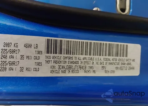 2018 Jeep Compass Latitude 4X4 из США, поврежденный, VIN 3C4NJDBB1JT176410